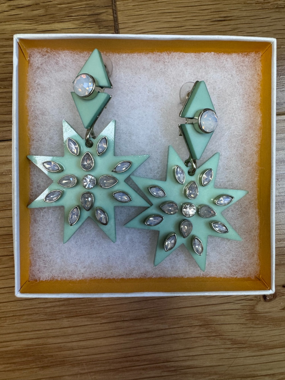 BaubleBar Mint Starburst Drop Earrings - Picture 2 of 4